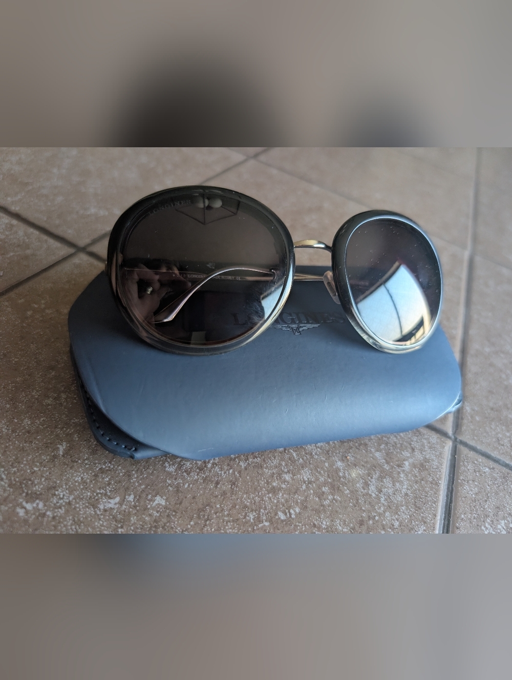 Longines Round Black Gradient Lens Sunglasses - Designer Style